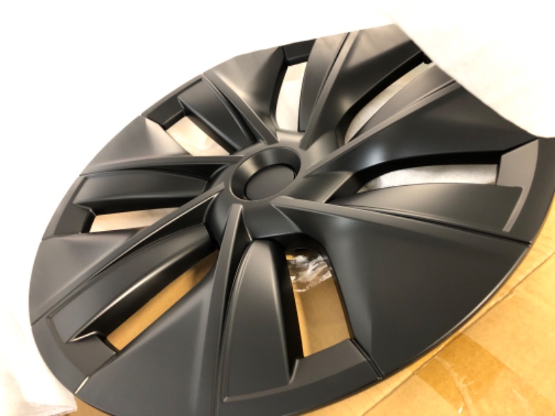 Photo 1 of YONZEE Wheel Cover for Tesla Model Y, 19 Inch ABS Rust Wheel Hubcap, Fully Wrap Blackout Wheel Cover (1-Piece) Replacement Wheel Hub Cap Rim Protectors Cover for Model Y Accessories Matte Black Model Y 19inch * 1