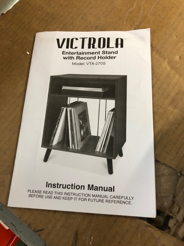 Photo 1 of Victrola Entertainment Stand with Record Holder, Espresso Stand Record Player