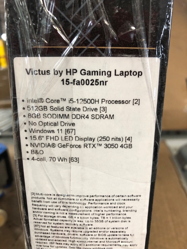 Photo 4 of HP 2022 Victus 15.6" FHD 144Hz Gaming Laptop