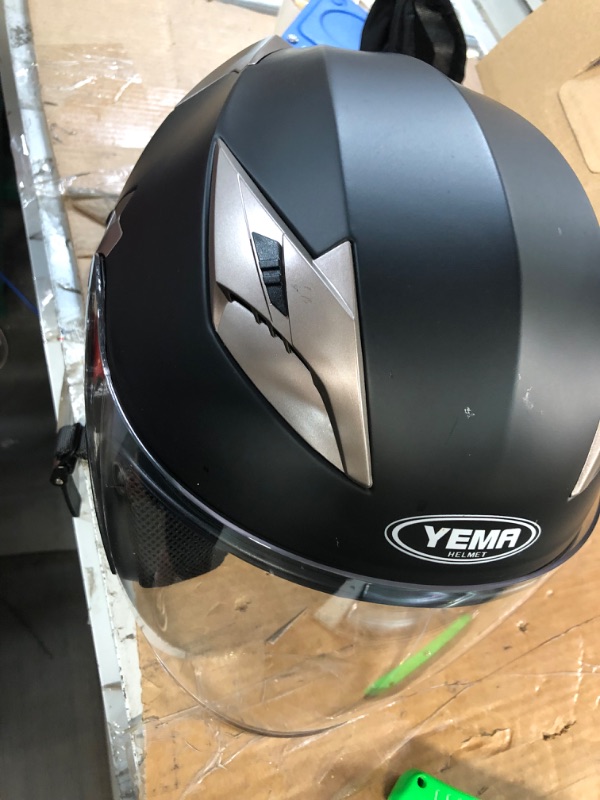 Photo 2 of Motorcycle Open Face Helmet DOT Approved - YEMA Helmet YM-627 Motorbike 