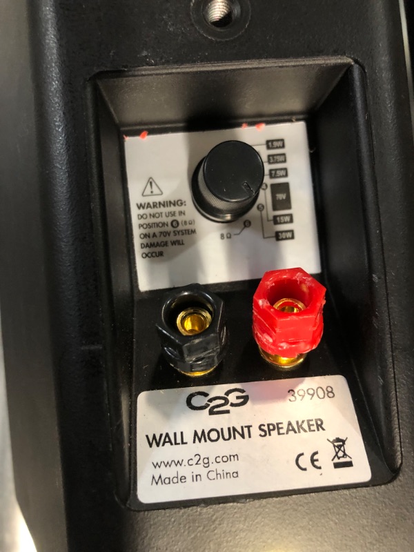 Photo 1 of C2G 39908 Wall Mount Speaker 70V, Black (5 Inch)