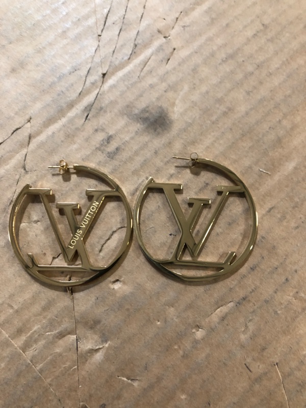 Photo 1 of Gold LV Hoops "Louis Vuitton"