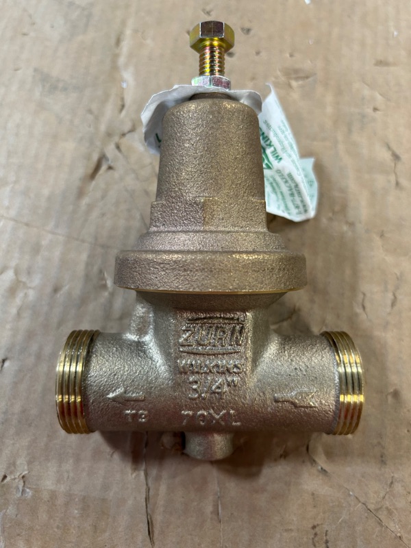 Photo 2 of 3/4 in. Bronze Water Pressure Reducing Valve, Zurn 3/4” FNPT Union Tail Piece 2PK Kit 