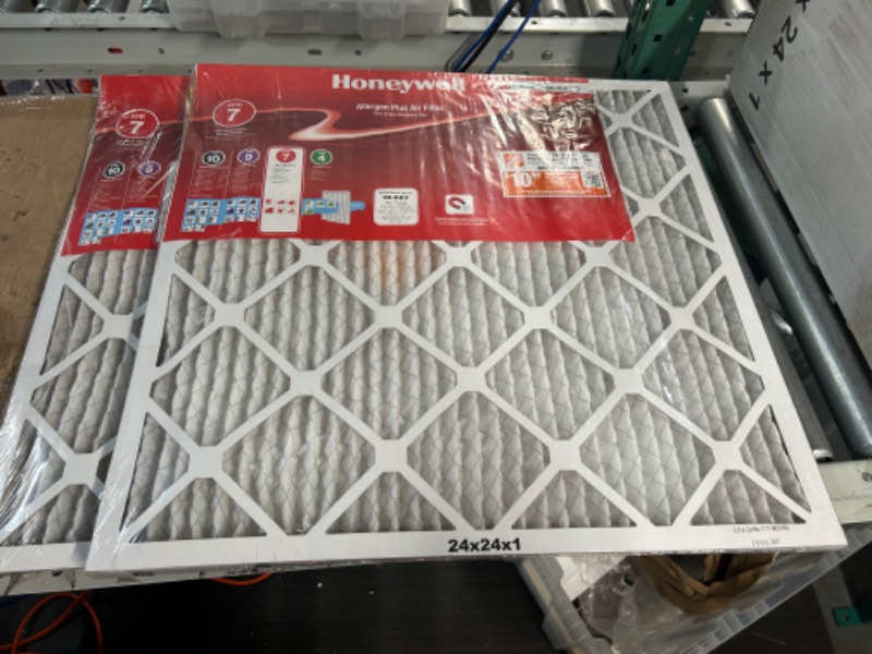 Photo 2 of 24 x 24 x 1 Allergen Plus Pleated MERV 11 - FPR 7 Air Filter 2PK