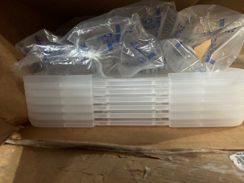 Photo 2 of ***STOCK PHOTO FOR REFERENCE ONLY***   Plastic Products Food Storage Box Lid CLEAR 22IN X 16 IN 6PK