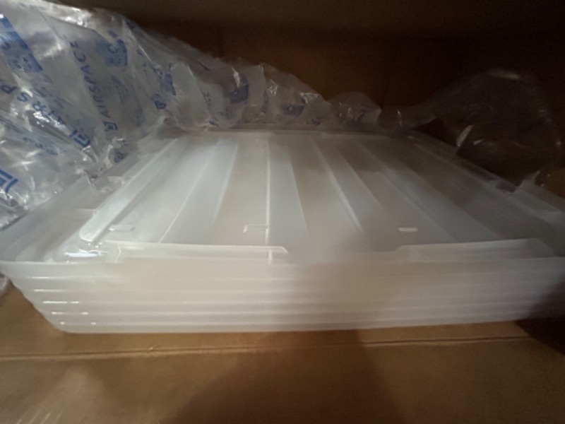 Photo 3 of ***STOCK PHOTO FOR REFERENCE ONLY***   Plastic Products Food Storage Box Lid CLEAR 22IN X 16 IN 6PK