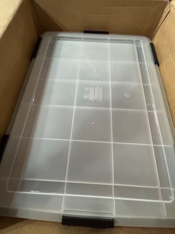 Photo 2 of ***STOCK PHOTO FOR REFERENCE ONLY*** IRIS USA 74 Quart WEATHERPRO Plastic Storage Box , 1 Pack 74 Qt. 