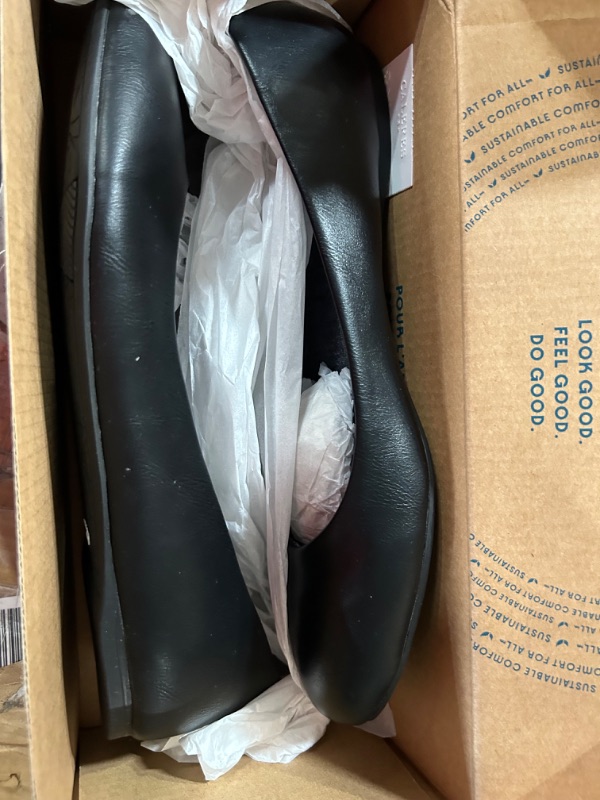 Photo 2 of Dr. Scholl's Shoes Women's Giorgie Slip On Ballet Flat 10 Wide Black Smooth