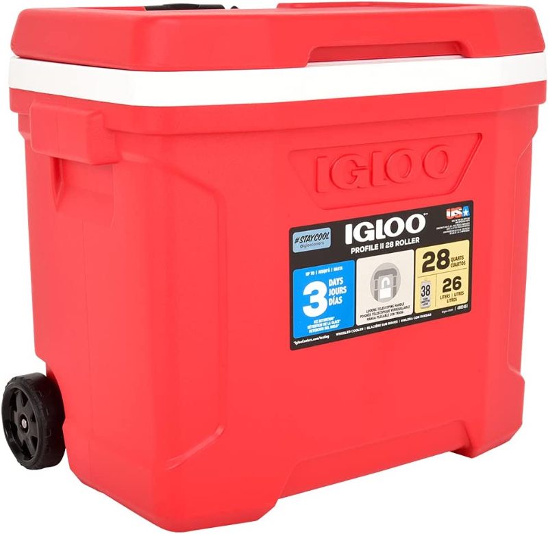 Photo 4 of **NEW**Igloo Profile II 28 Quart Roller, red