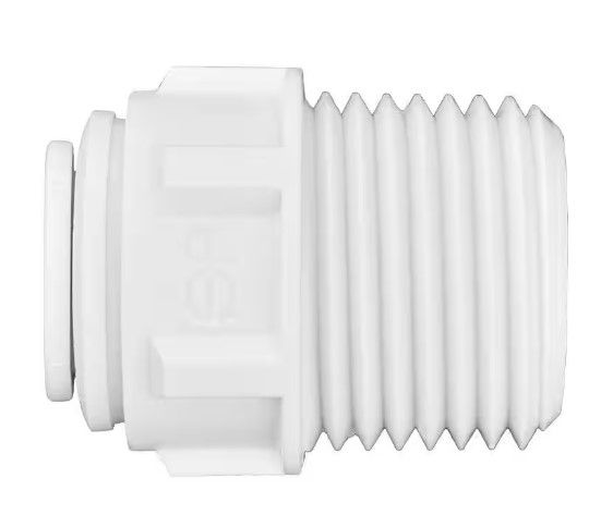 Photo 1 of 3/8 in. O.D. x 1/2 in. MIP NPTF Polypropylene Push-to-Connect Adapter Fittings x13