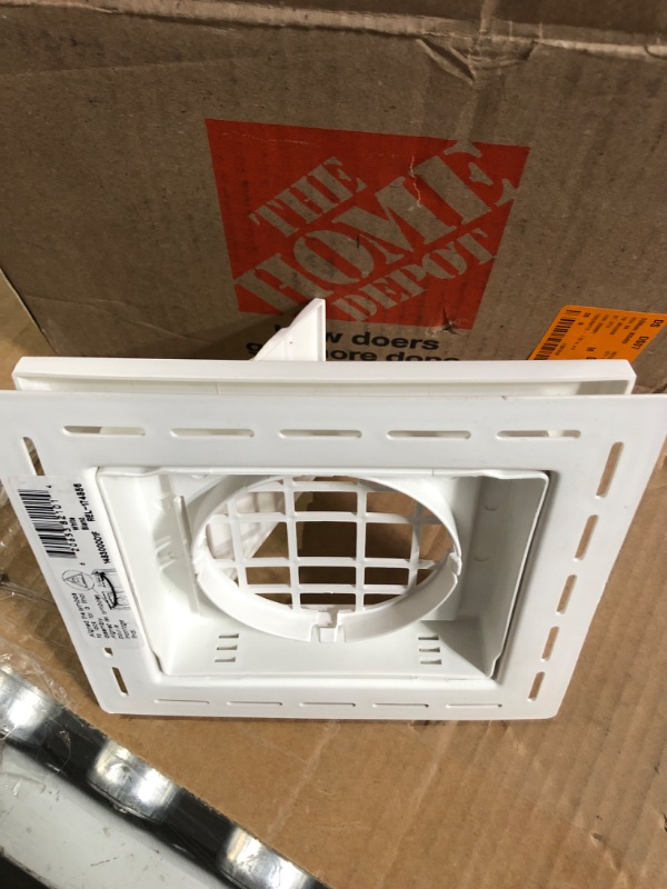 Photo 3 of 7.63 in. x 8.44 in. White Polypropylene Dryer Vent Mounting Block