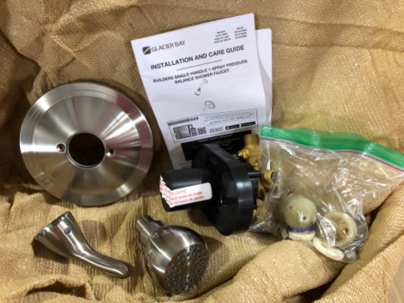 Photo 1 of **SEE NOTES**
Builders Single-Handle 1-Spray Pressure Balance Shower Faucet in Brushed Nickel

