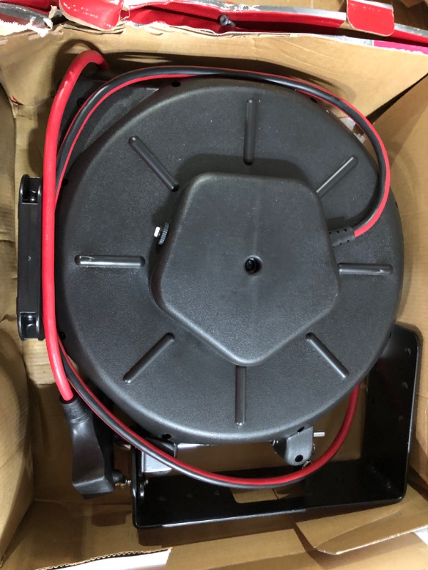 Photo 1 of 50 ft. 14/3 13 Amp Retractable Extension Cord Reel System