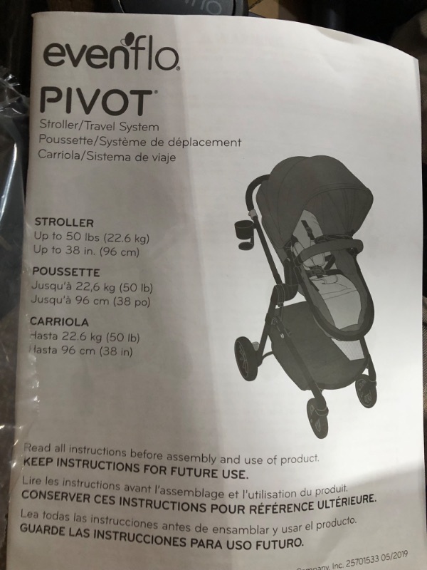 Photo 4 of Evenflo Pivot Modular Travel System With SafeMax Car Seat