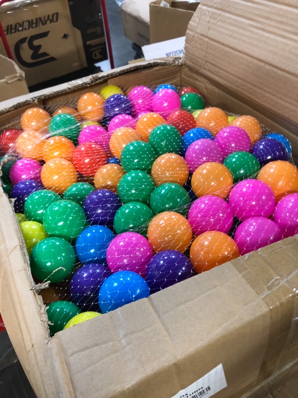 Photo 2 of Ball Pit Balls 500 Count Plastic Balls for Ball Pit Pets Play Toys,Non-Toxic Colorful BPA Free Playpen Balls for Toddlers Kids Birthday Party Decoration Tent Tunnels Pit Balls rainbow 500 pcs