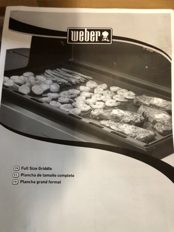 Photo 3 of **USED BUT APPEARS NEW** Weber 6787 Full Size Spirit 300 Series Griddle, Black