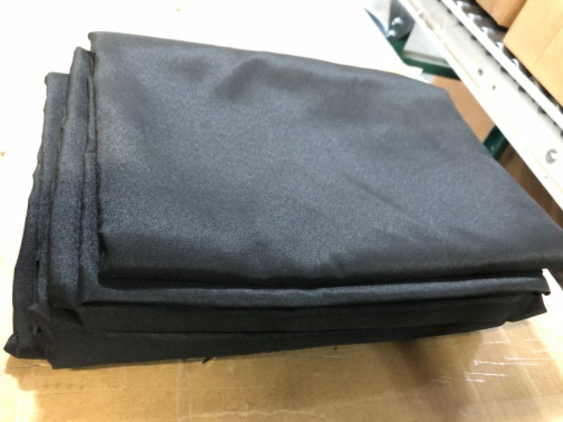 Photo 2 of (4x) Black Tablecloths for 6 Foot Rectangle Tables 60 x 102 Inch - 6ft Rectangular Bulk Linen Polyester Fabric Washable Long Table Clothes 