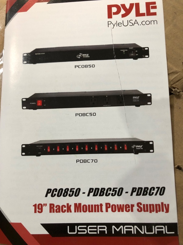 Photo 4 of **BENT MOUNT POINT** PDU Power Strip Surge Protector - 150 Joules,9 Outlet Strips Surge Protector z - Heavy-Duty Electric Extension Cord Strip - 1U Rack Mount Protection Power Outlet Strip - 9 Front Switch - Pyle PDBC70 With Power Switches Protector