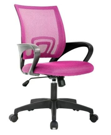 Photo 1 of Ergonomic Office Chair Desk Chair Mesh Computer Chair with Lumbar Support Executive Rolling Swivel Adjustable Home Mid Back Task Chair , Pink