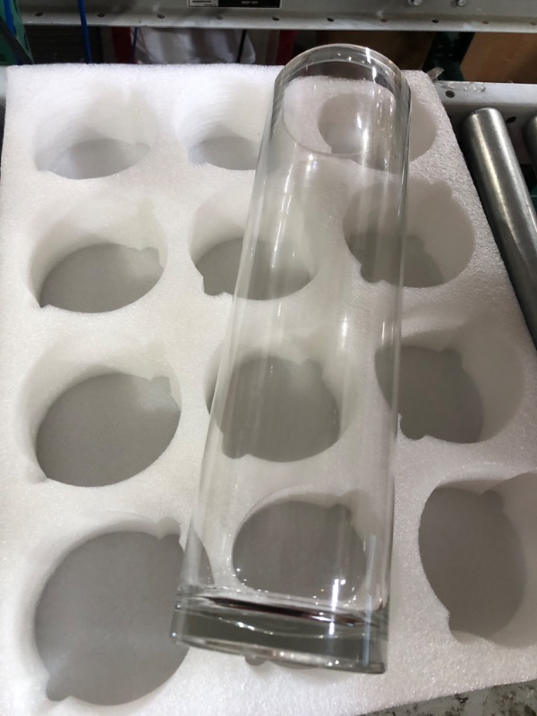 Photo 4 of 12 Pack Clear Glass Cylinder Vases (Width 4", Height 14")