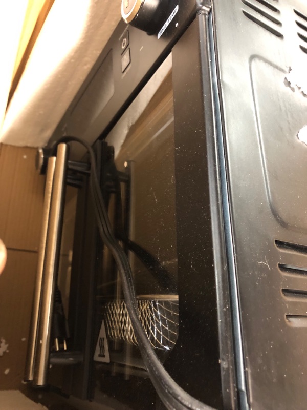 Photo 6 of **PARTS ONLY, HEAVY DAMAGE, NON-FUNCTIONAL**Elite Gourmet EAF9010B All Steel Exterior, 24.5Qt. French Door Air Fryer Convection Black