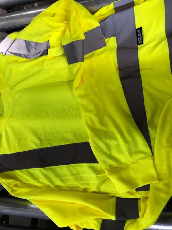 Photo 3 of MAXIMUM SAFETY Men's Large High Visibility Black/Yellow ANSI Class 3 Polyester Long-Sleeve Safety Shirt *Looks New*