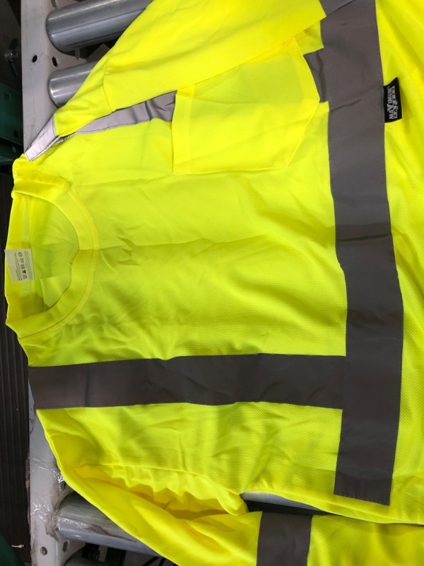 Photo 3 of MAXIMUM SAFETY Men's MED High Visibility Black/Yellow ANSI Class 3 Polyester Long-Sleeve Safety Shirt *LOOKS NEW*