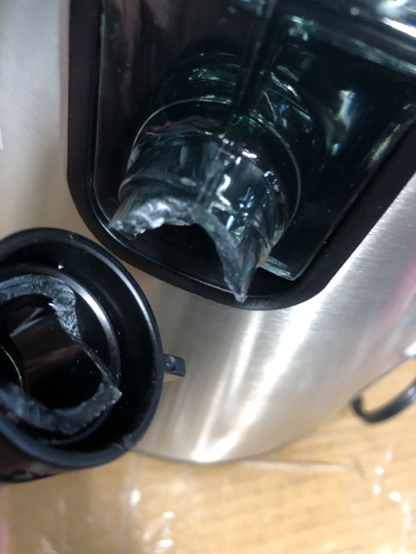 Photo 6 of **SPOUT BROKE OFF, SEE PHOTO** 1000W 3-SPEED LED Centrifugal Juicer Machines Vegetable and Fruit, Healnitor Juice Extractor with Stainless Steel 3.5" Big Mouth, Easy Clean, BPA-Free, High Juice Yield, Silver