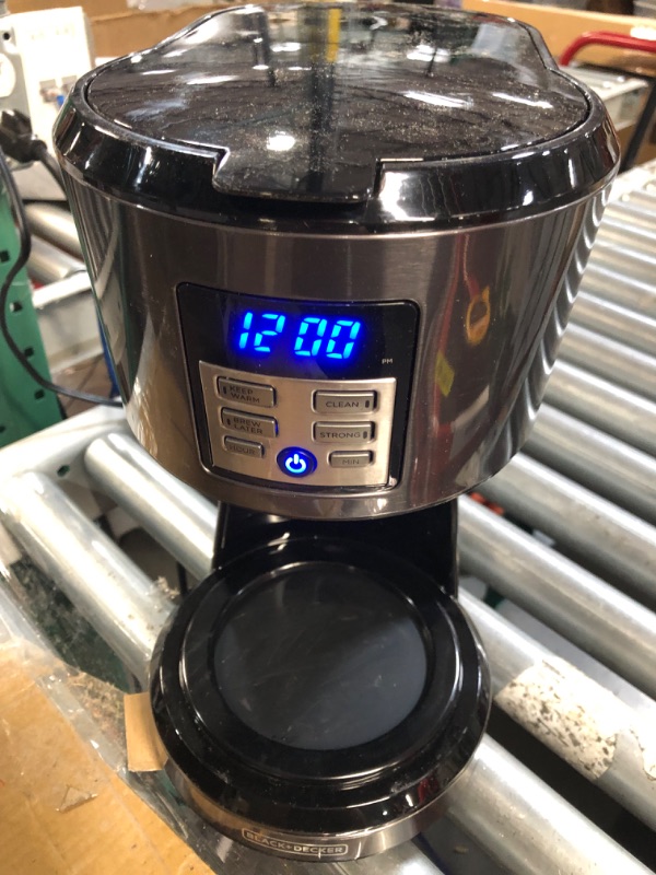 Photo 1 of **MISSING CARAFE, SEE PHOTO** Black & Decker Black 12-Cup Coffeemaker, Programmable, Exclusive VORTEX Technology