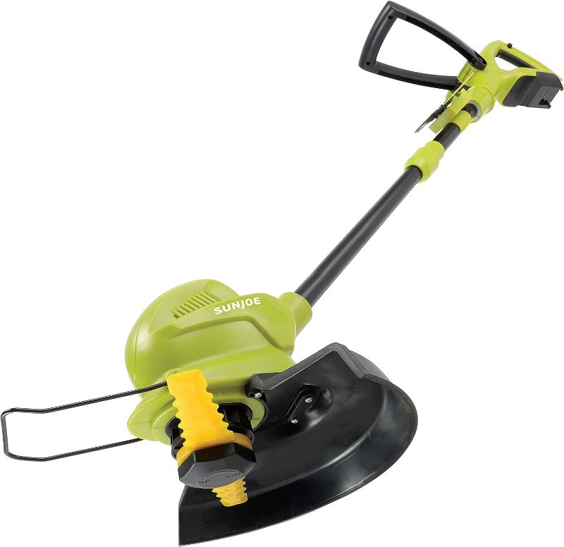 Photo 1 of [TOOL ONLY] Sun Joe 24V-SB10-CT 24V iON+ 10-in. 2.0Ah Cordless SharperBlade Stringless Lawn Trimmer, Tool Only Tool Only - Battery/Charger Not Included SharperBlade Stringless Trimmer