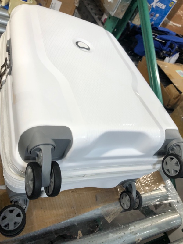 Photo 2 of **USED BUT APPEARS NEW** DELSEY Paris Clavel Hardside Expandable Luggage with Spinner Wheels, White, Carry-On 19 Inch Carry-On 19 Inch WHITE