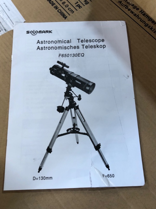 Photo 6 of Telescope 130EQ Newtonian Reflector Telescopes for Adults, Professional Telescopes  with 1.5X Barlow Lens Smartphone Adapter & 13% T Moon Filter