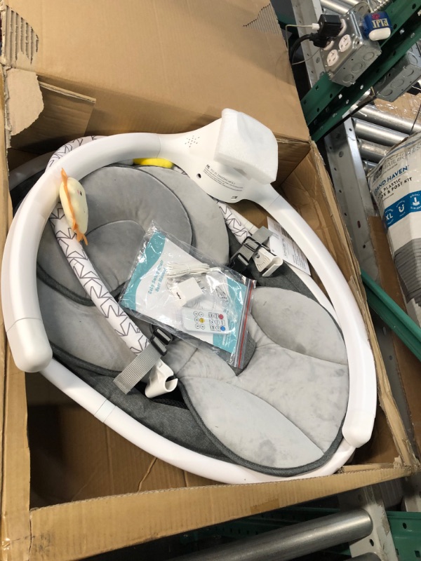 Photo 1 of Baby Swings for Infants, Bluetooth Baby Bouncer with Built-in Lullabies and Timer Function, 5 Swing Options Baby Chair