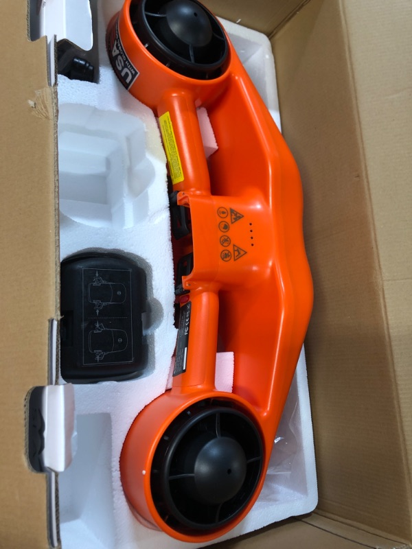 Photo 2 of **TESTED POWERS ON**  Asiwo Underwater Scooter, Sea Scooter Dual Motors with Action Camera Mount Orange