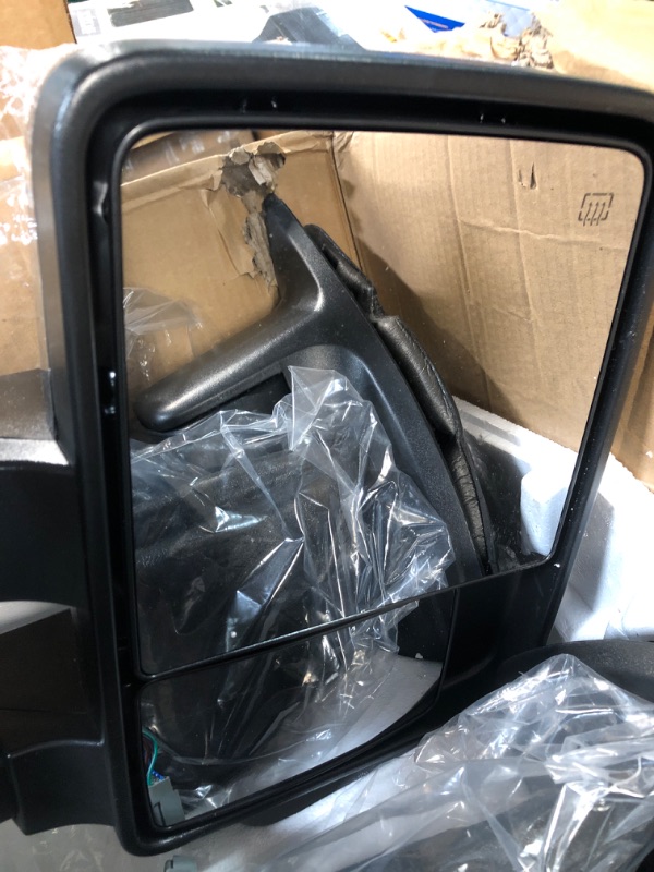 Photo 3 of Perfit Zone Towing Mirrors Replacement Fit for 2008-2016 F-250 F-350 F-450 F-550 SUPER DUTY,MANUAL,W/O HEATED,W/AMBER SIGNAL,BLACK (PAIR SET)