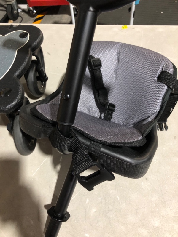 Photo 4 of * used item *
Englacha 2-in-1 Cozy X Rider, Black - Child Rider Stroller Attachment with Saddle Seat and Standing Platform -