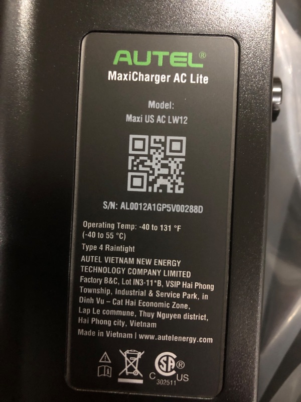 Photo 5 of * used item * see all images *
Autel MaxiCharger Home Electric Vehicle (EV) Charger, up to 50 Amp, 240V, Level 2 WiFi and Bluetooth Enabled EVSE, 