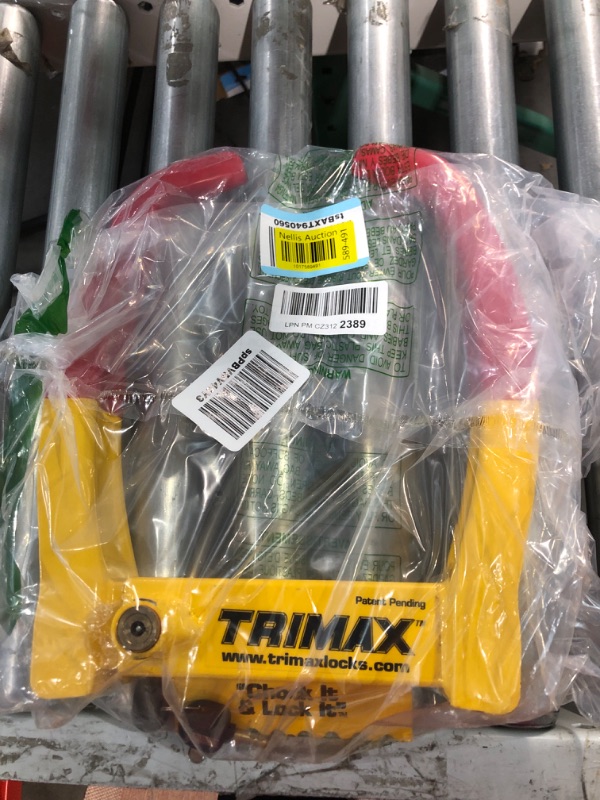 Photo 2 of Trimax TCL75 Deluxe Universal Wheel Chock Lock-Yellow/Red