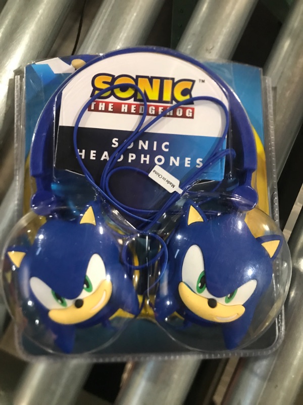 Photo 2 of Sonic The Hedgehog Over-Ear Headphones- Adjustable Headband, Stereo Sound, Tangle-Free Cable, Volume Control, and 3.5mm Jack