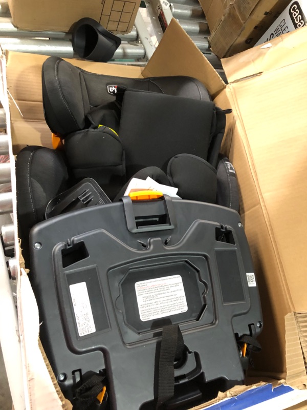 Photo 3 of Chicco KidFit ClearTex Plus 2-in-1 Belt-Positioning Booster Car Seat, Backless and High Back Booster Seat, for Children Aged 4 Years and up and 40-100 lbs. | Obsidian/Black KidFit Plus with ClearTex® No Chemicals Obsidian