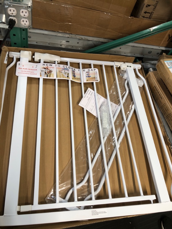 Photo 1 of BalanceFrom Easy Walk-Thru Safety Gate for Doorways and Stairways with Auto-Close/Hold-Open Features, Multiple Sizes 30-inch Tall, No Caps Fits 29.1 - 38.5" Wide