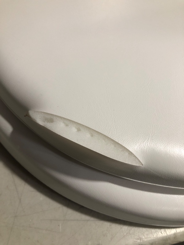 Photo 3 of **cut in lid and is missing one nut**
Mayfair 15EC 000 Removable Soft Toilet Seat that will Never Loosen, ROUND - 