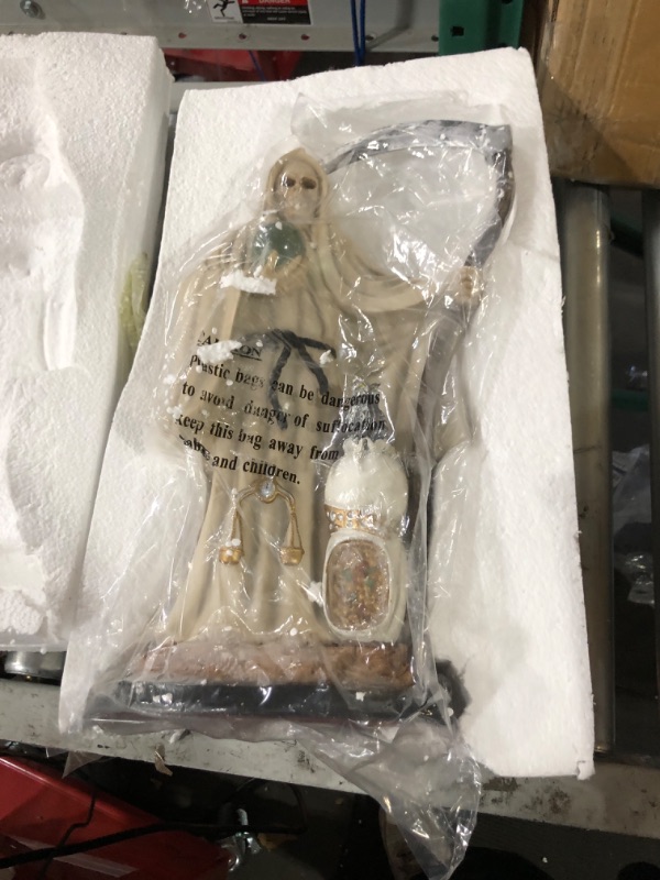 Photo 2 of 16 Inch Rainbow Santa Muerte Saint Death Grim Reaper Statue Figurine