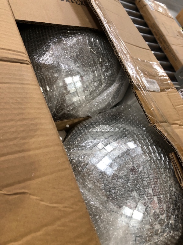 Photo 2 of 2 Pack Large Disco Ball Silver Hanging Mirror Disco Ball 