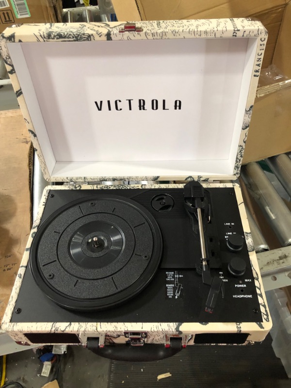 Photo 4 of Victrola Vintage 3-Speed Bluetooth Portable Suitcase Record Player