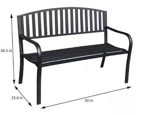 Photo 1 of **MISSING HARDWARE** Abble Steel Outdoor Patio Bench