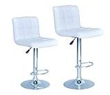 Photo 1 of **SEE NOTES**
WHITE BestOffice Bar Stools Adjustable, PU Leather, White