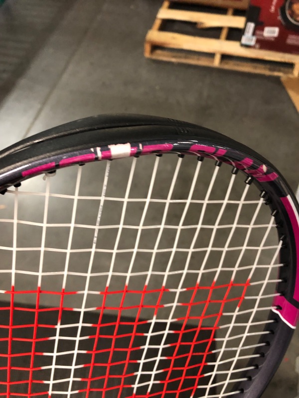 Photo 4 of [damage] WILSON Adult Recreational Tennis Racket Grip Size 2 - 4 1/4" Pink/Grey