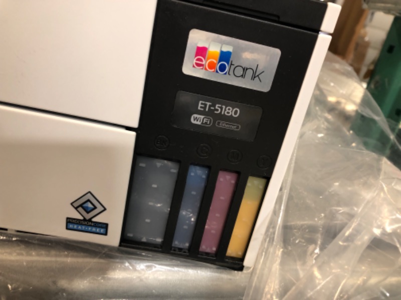 Photo 6 of ][notes!] Epson EcoTank Pro ET-5180 Wireless Color All-in-One Supertank Printer with Scanner, Copier, Fax Plus Auto Document Feeder and PCL/Postscript, White, Large ET-5180 FAX/Print/PCL/Postscript/Copy/Scan