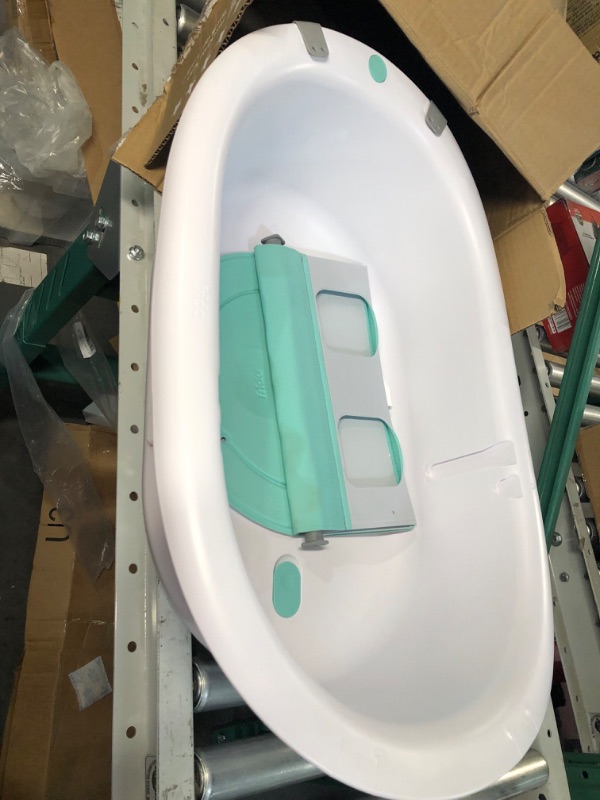 Photo 2 of 4-in-1 Grow-with-Me Bath Tub by Frida Baby Transforms Infant Bathtub to Toddler Bath Seat with Backrest for Assisted Sitting in Tub